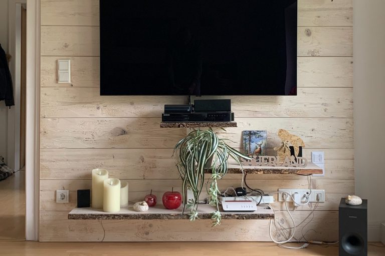 Raumgestaltung Fernsehwand gestaltet